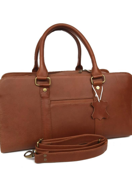 Anna Big Travel bag in brown Leather