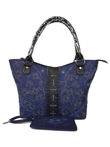 Mandy Blue Leather Handbag